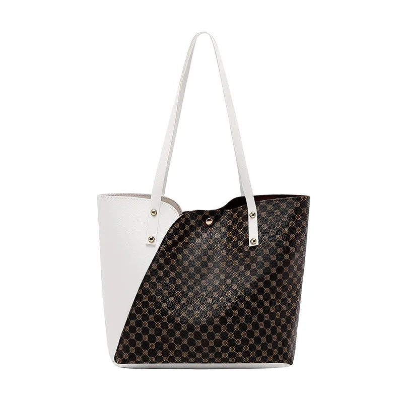 Large Women's Bag High Capacity PU Leather Shoulder Bag