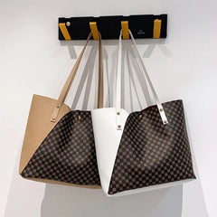 Large Women's Bag High Capacity PU Leather Shoulder Bag