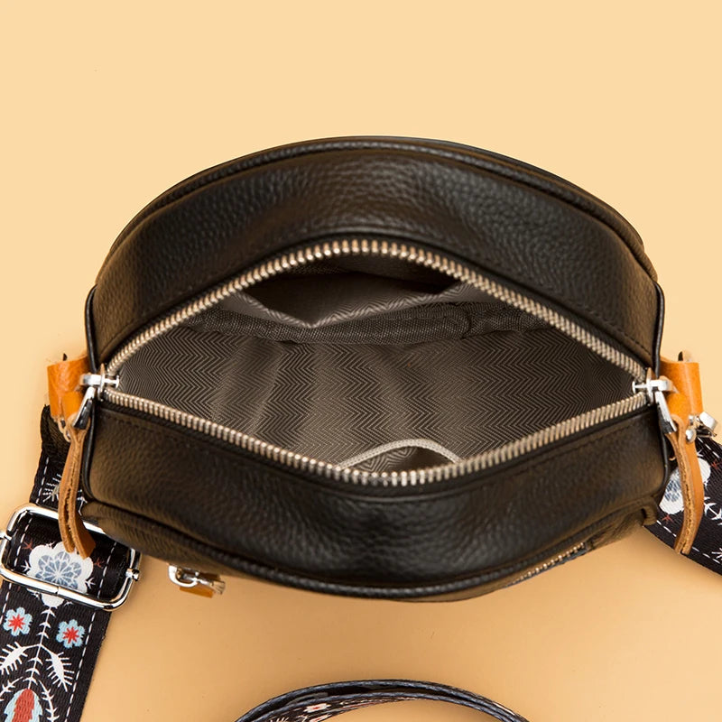 Hot Leather First Layer Cowskin Handbags Lady Shoulder Bag