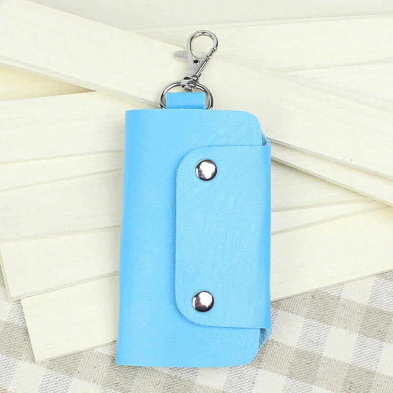 PU Leather Housekeeper Holders Car Keychain Key Holder Bag Case