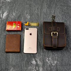 Leather Travel Waist Belt Pack Bag Phone Pouch Case For Men