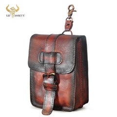 Leather Travel Waist Belt Pack Bag Phone Pouch Case For Men