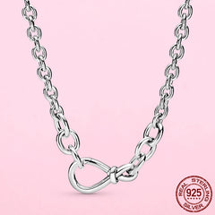 Silver Chunky Infinity Knot Chain Necklace for Charms Jewelry Making