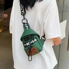 Hip-hop Canvas Phone Bag Chest Bum Bag