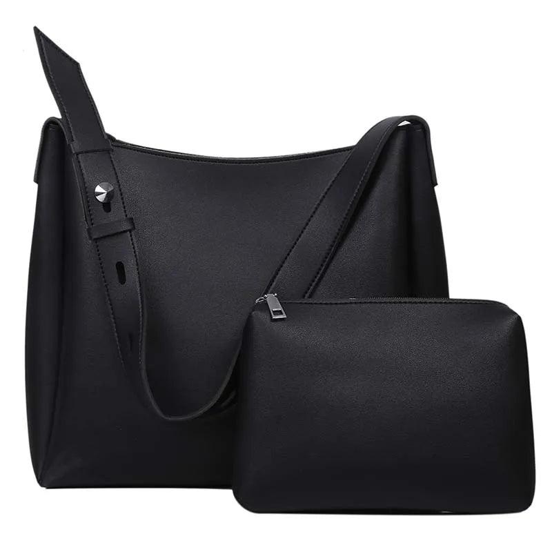 Women Handbag Set Large Capacity PU Leather Bags Wild Shoulder Bag Femme