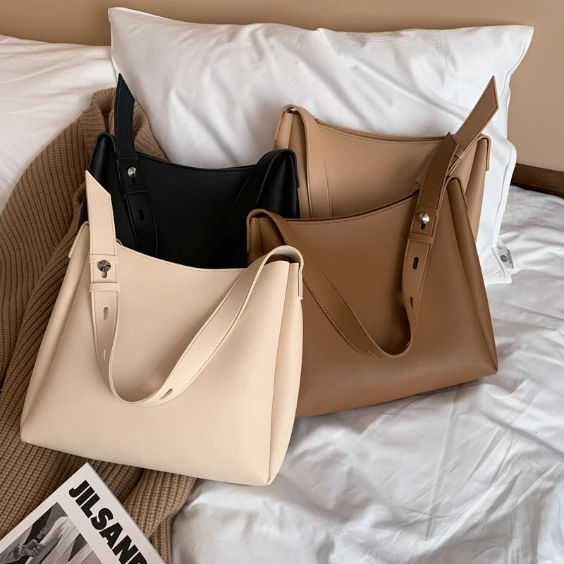 Women Handbag Set Large Capacity PU Leather Bags Wild Shoulder Bag Femme