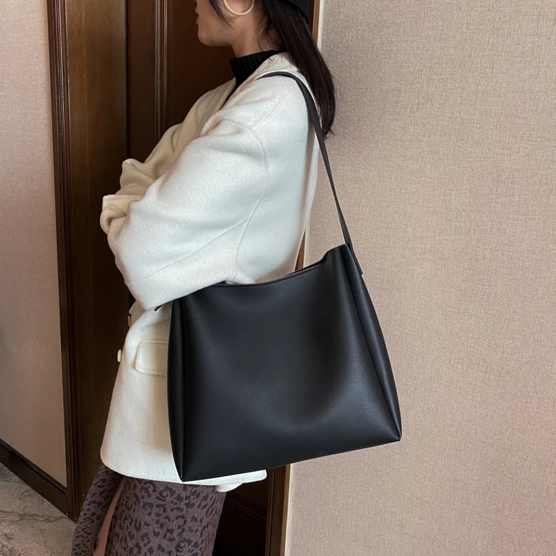 Women Handbag Set Large Capacity PU Leather Bags Wild Shoulder Bag Femme