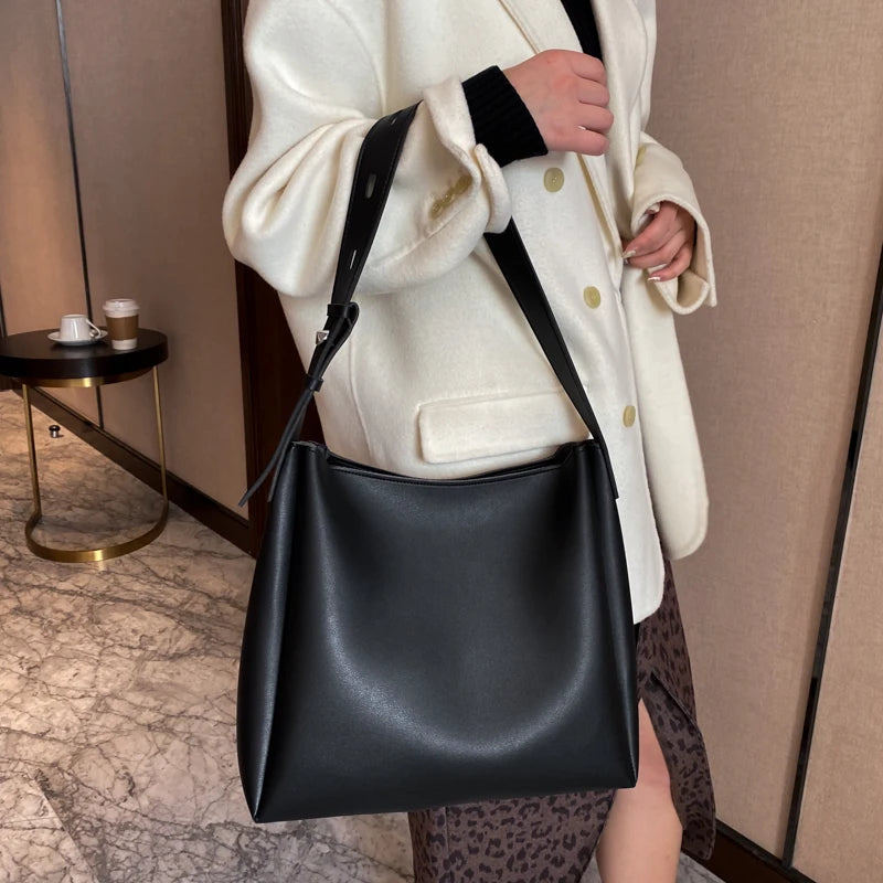 Women Handbag Set Large Capacity PU Leather Bags Wild Shoulder Bag Femme