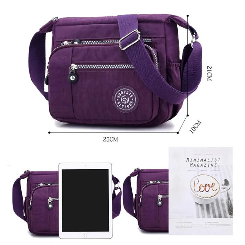 Waterproof Cloth Shoulder Bag Messenger Bag Women Handbag