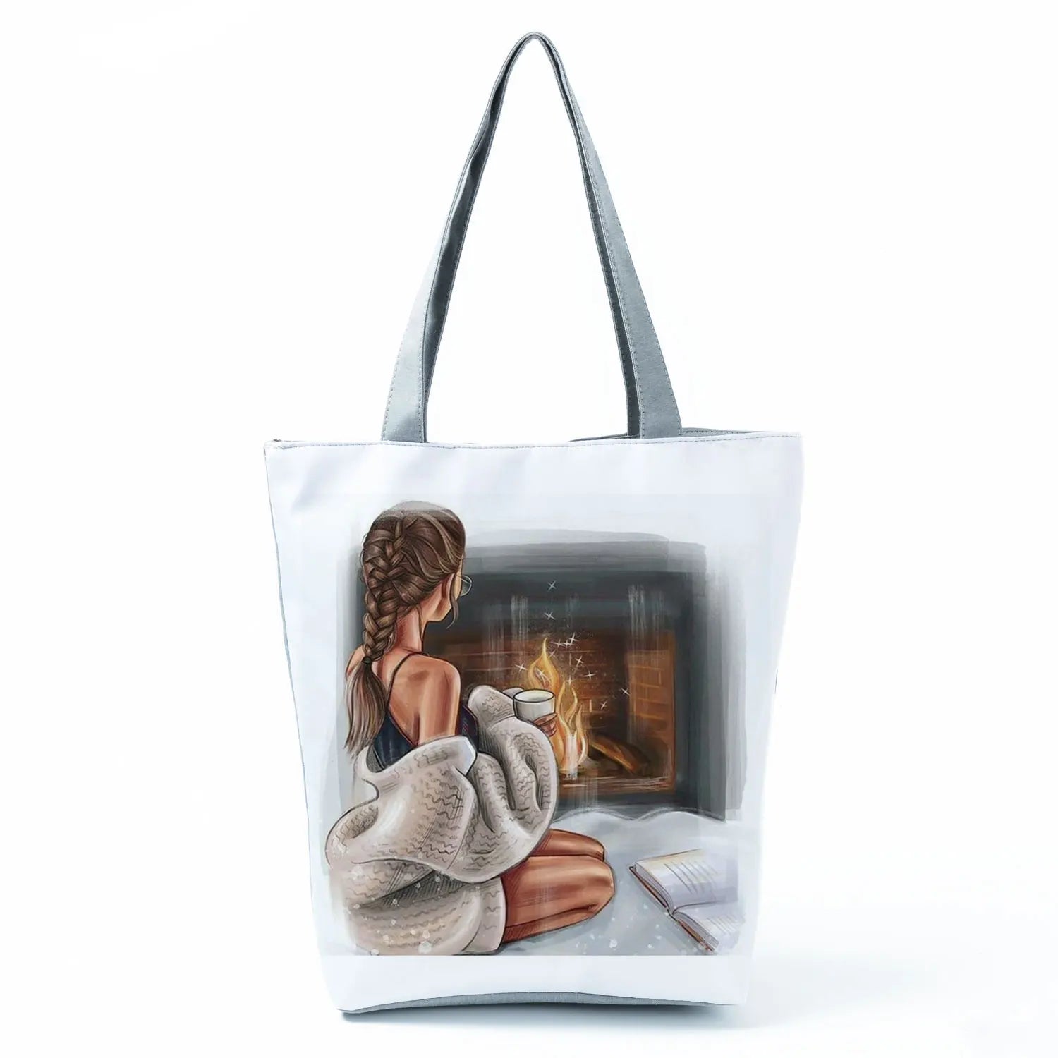 Eco-Friendly Cartoon Girl Shoulder Bag