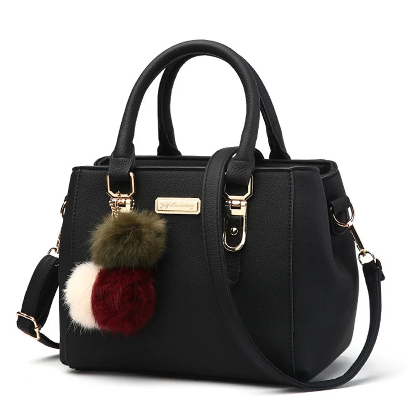Hair Ball Handbag Women's Large-capacity One-shoulder Messenger Bag