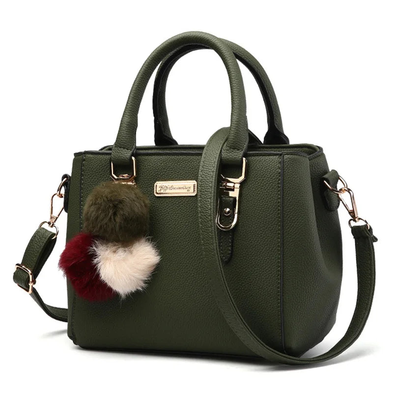 Hair Ball Handbag Women's Large-capacity One-shoulder Messenger Bag