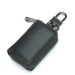 Mini Car Key Holder Zippered Leather Key Wallet for Man