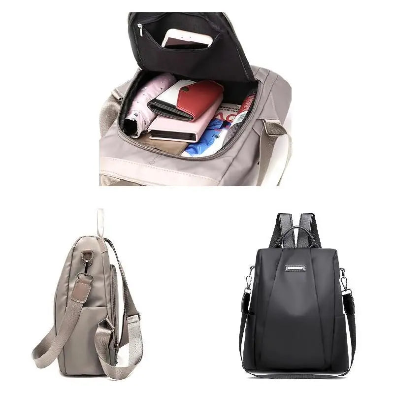 Women Waterproof Travel Backpack Nylon Anti-theft Shoulder Bag