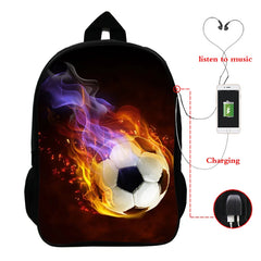 Soccerly Children School Bags 3D Prints Backpack for Boys