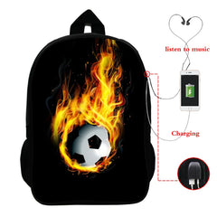 Soccerly Children School Bags 3D Prints Backpack for Boys