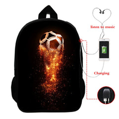 Soccerly Children School Bags 3D Prints Backpack for Boys