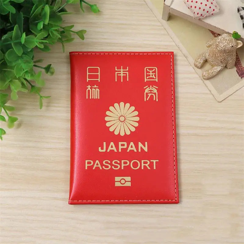 Stylish Leather Japan Passport Cover for Women