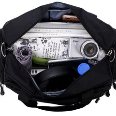 Waterproof Nylon Travel Handbag Men Carry On Weekend Bags Vintage Duffel