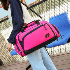 Waterproof Nylon Travel Handbag Men Carry On Weekend Bags Vintage Duffel