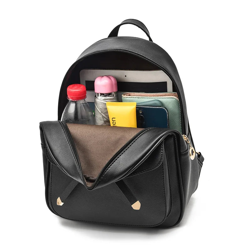 Three-Piece Bow Backpack with Large Capacity