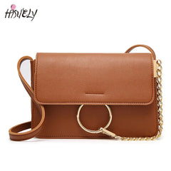 Embroidered Women's Leather Crossbody Bag