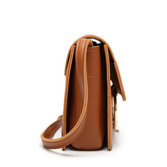 Embroidered Women's Leather Crossbody Bag