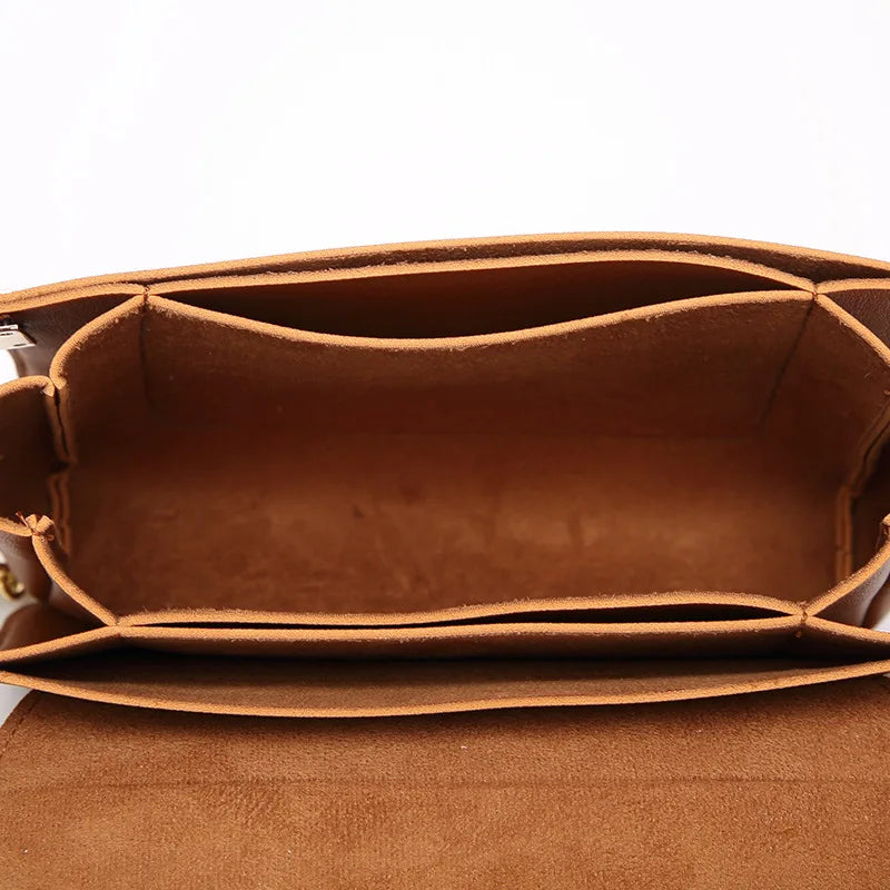 Embroidered Women's Leather Crossbody Bag