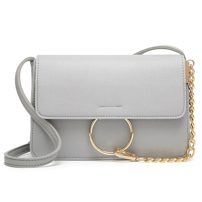 Embroidered Women's Leather Crossbody Bag