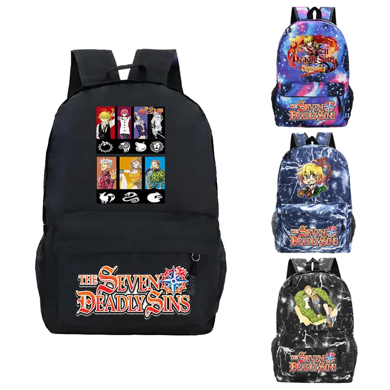 The Seven Deadly Sins Backpack for Students Girls Boys Teens
