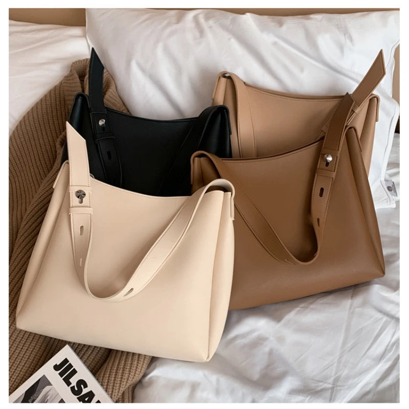 Women's 2-Piece Handbag Set Large Capacity Shoulder Bags PU Leather Wild Bags