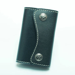 Vintage Japanese Leather Keychain Wallet for Men Women
