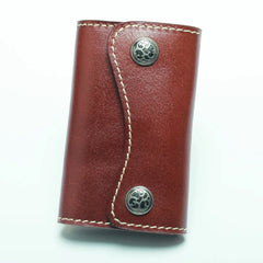 Vintage Japanese Leather Keychain Wallet for Men Women