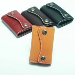 Vintage Japanese Leather Keychain Wallet for Men Women