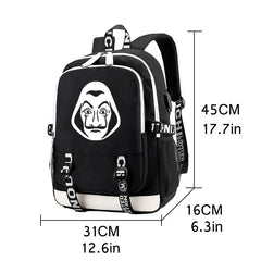 House of Paper Backpack USB Charge Capacity Bag