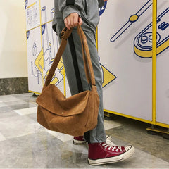 Female Small Satchel Corduroy Single Shoulder Bag
