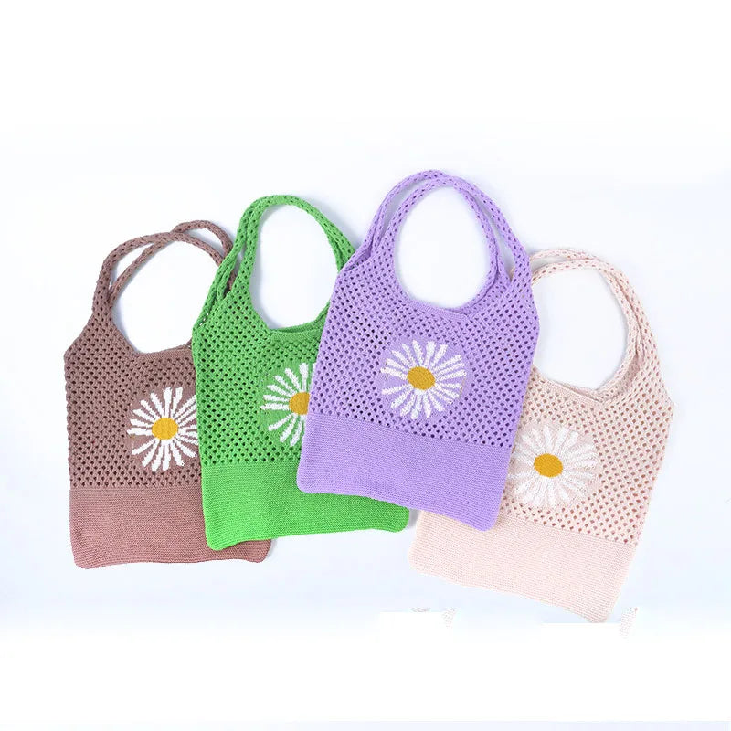 Girl's Daisy Shoulder Bag Casual Tote Handbag
