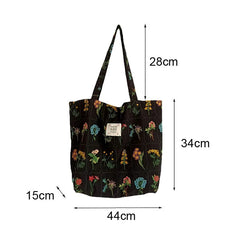 Vintage Flower Cloth Shoulder Bag for Women