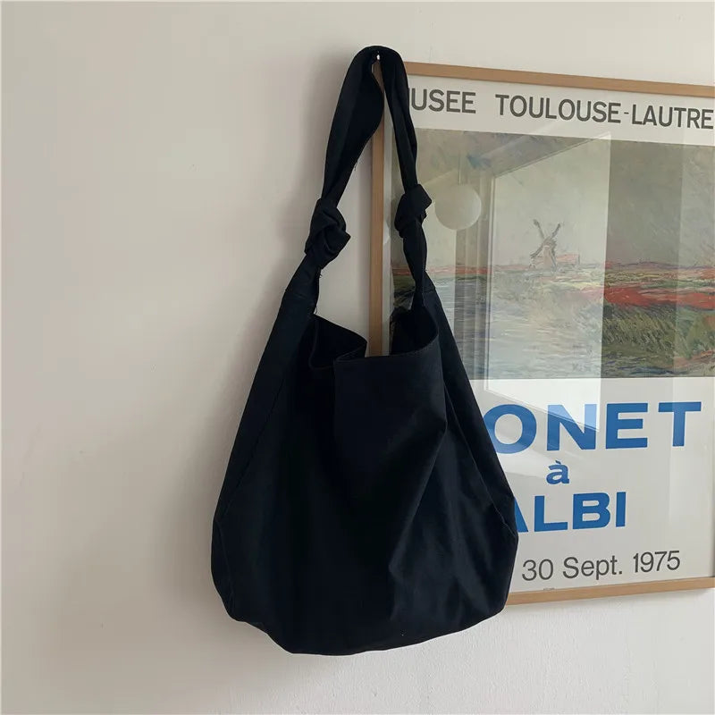 Women's Canvas Shoulder Bag Soft Casual Tote