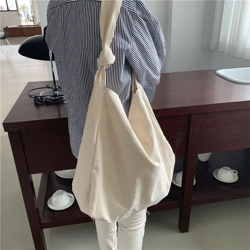 Women's Canvas Shoulder Bag Soft Casual Tote
