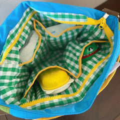 Quilted Cotton Diaper Organizer Shoulder Bag