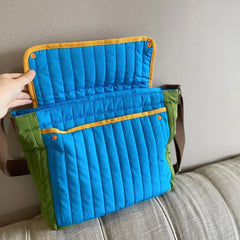 Quilted Cotton Diaper Organizer Shoulder Bag
