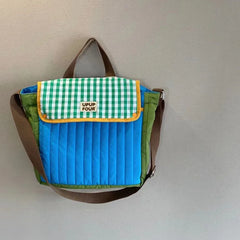 Quilted Cotton Diaper Organizer Shoulder Bag
