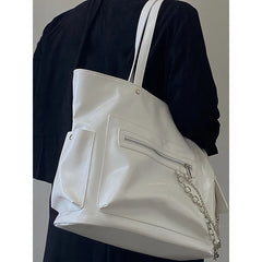 Women's PU Leather Shoulder Bag Large Capacity Tote Bags