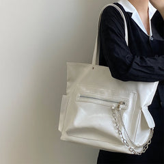 Women's PU Leather Shoulder Bag Large Capacity Tote Bags