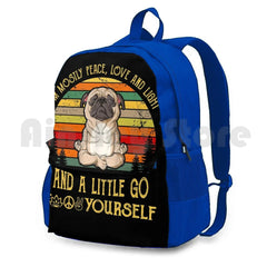 Vintage Outdoor Hiking Backpack Waterproof Camping Pug Do