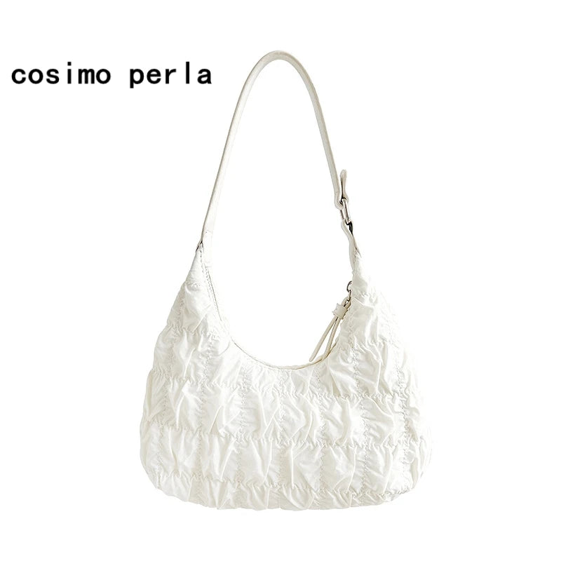 Cream Puff Cloud Nylon Armpit Bag Handbag Shoulder Bag