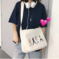INS Canvas Crossbody Bag Harajuku Messenger Japanese Handbag
