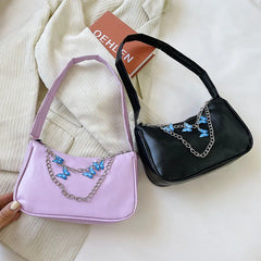 Women Butterfly Chain Bag Candy Bag Female Underarm Bags Ladies Travel Purses