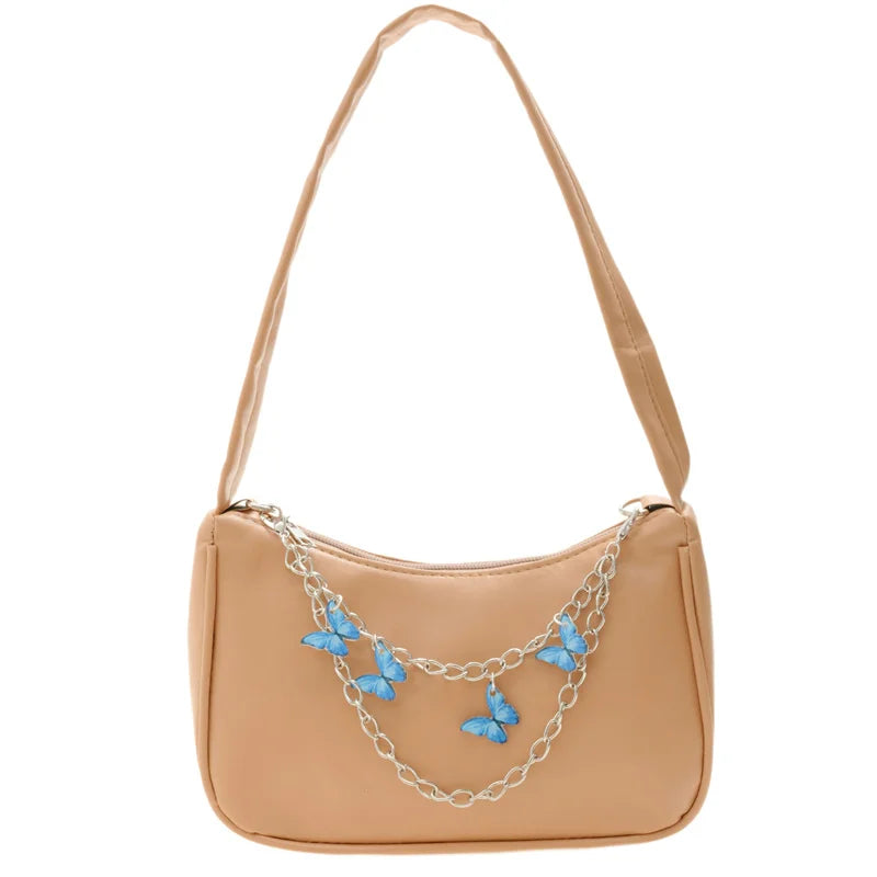 Women Butterfly Chain Bag Candy Bag Female Underarm Bags Ladies Travel Purses